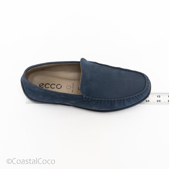 ECCO Men's Classic Moc 2.0 Driving Shoes Blue Leather Loafers Size 41 (US 7–7.5) - Picture 12 of 12